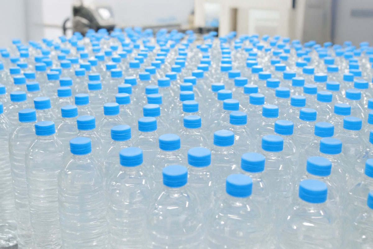 Freshly Filled Mineral Water Bottles